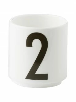 Design Letters Mug &agrave; expresso design en porcelaine avec chiffres 1234, 4&nbsp;&eacute;l&eacute;m., Ø 5 x haut. 6 cm, 80 ml -Cuisine Soldes 2022 Mug a expresso design en porcelaine avec chiffres 1234 4 elem 10