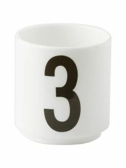 Design Letters Mug &agrave; expresso design en porcelaine avec chiffres 1234, 4&nbsp;&eacute;l&eacute;m., Ø 5 x haut. 6 cm, 80 ml -Cuisine Soldes 2022 Mug a expresso design en porcelaine avec chiffres 1234 4 elem 11