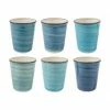 Villa D'Este Home Tivoli Mug artisanal bleu Baita, 6 élém., Ø 9 x haut. 11 cm, 350 ml