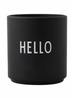 Design Letters Mug design en porcelaine Favourite avec lettrage HELLO, Ø 8 cm x haut. 9 cm, 250 ml