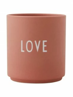 Design Letters Mug design en porcelaine Favourite avec lettrage LOVE, Ø 8 cm x haut. 9 cm, 250 ml