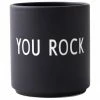 Design Letters Mug design en porcelaine noir Favourite YOU ROCK, Ø 8 cm x haut. 9 cm, 250 ml -Cuisine Soldes 2022 Mug design en porcelaine noir Favourite YOU ROCK