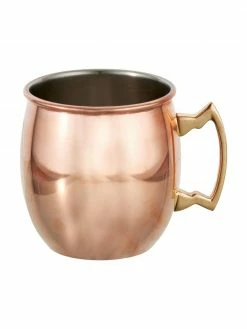 Mug en cuivre Moscow Mule à surface lisse Shiny, Ø 9 x haut. 10 cm, 450 ml