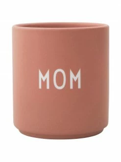 Design Letters Mug en porcelaine Favourite avec lettrage MOM/LOVE, Ø 8 x H 9 cm, 250 ml