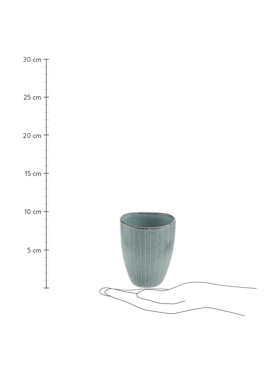 Broste Copenhagen Mug fait à la main Nordic Sea, 6 pièces, Ø 8 x haut. 10 cm, 250 ml 5 Broste Copenhagen Mug fait à la main Nordic Sea, 6 pièces, Ø 8 x haut. 10 cm, 250 ml – Image 3