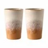 HKliving Mug rétro XL artisanal céramique 70's, 2 élém., Ø 9 x haut. 14 cm, 475 ml -Cuisine Soldes 2022 Mug retro XL artisanal ceramique 70s 2 elem 4