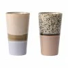 HKliving Mug rétro artisanal céramique 70's, 2 élém., Ø 8 x haut. 13 cm, 280 ml 1 HKliving Mug rétro artisanal céramique 70's, 2 élém., Ø 8 x haut. 13 cm, 280 ml -Cuisine Soldes 2022 Mug retro artisanal ceramique 70s 2 elem