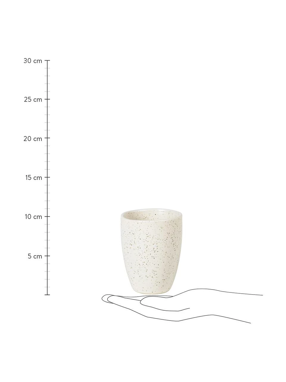 Broste Copenhagen Mug rustique grès cérame faite main blanc crème Nordic Vanilla, 6 pièces, Ø 8 x haut. 10 cm, 250 ml 4 Broste Copenhagen Mug rustique grès cérame faite main blanc crème Nordic Vanilla, 6 pièces, Ø 8 x haut. 10 cm, 250 ml – Image 2