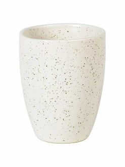 Broste Copenhagen Mug rustique grès cérame faite main blanc crème Nordic Vanilla, 6 pièces, Ø 8 x haut. 10 cm, 250 ml