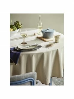 Broste Copenhagen Nappe coton beige Wilhelmina, Ø 200 cm -Cuisine Soldes 2022 Nappe coton beige Wilhelmina 3