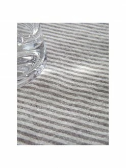 Nappe en lin gris/blanc crème Alina, Pour 6 à 10 pers. (larg. 145 x long. 250 cm) -Cuisine Soldes 2022 Nappe en lin grisblanc creme Alina 2