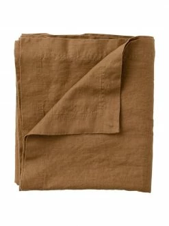 Nappe pur lin brun Duk, Pour 6 à 10 pers. (larg. 135 x long. 250 cm)