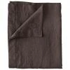 Nappe pur lin brun foncé Duk, Pour 6 à 10 pers. (larg. 135 x long. 250 cm)Disponibilité limitée -Cuisine Soldes 2022 Nappe pur lin brun fonce Duk