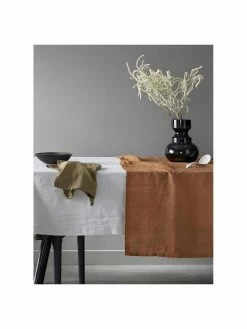 Nappe pur lin couleur crème Duk, Pour 6 à 10 pers. (larg. 135 x long. 250 cm) -Cuisine Soldes 2022 Nappe pur lin couleur creme Duk 4