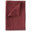 Nappe pur lin rouge Pembroke, Pour 4 à 6 pers. (larg. 140 x long. 140 cm) -Cuisine Soldes 2022 Nappe pur lin rouge Pembroke