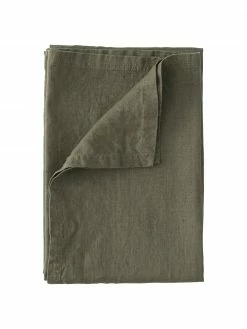 Nappe pur lin vert Pembroke, Pour 4 à 6 pers. (larg. 140 x long. 140 cm)