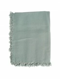 Cote Table Nappe vert sauge pur coton Nalia, Pour 4 à 6 pers. (larg. 160 x long. 160 cm)Seulement 1 produit disponible