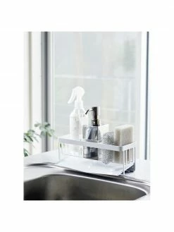 Yamazaki Organisateur d'évier blanc Tower, larg. 25 x long. 10 cm -Cuisine Soldes 2022 Organisateur devier blanc Tower 4