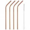 Paille en cuivre avec brosse Manhattan Lounge, 4 élém., long. 22 cm
