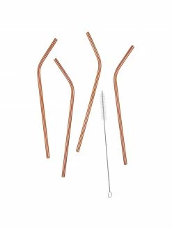 Paille en cuivre avec brosse Manhattan Lounge, 4 élém., long. 22 cm -Cuisine Soldes 2022 Paille en cuivre avec brosse Manhattan Lounge 4 elem 3