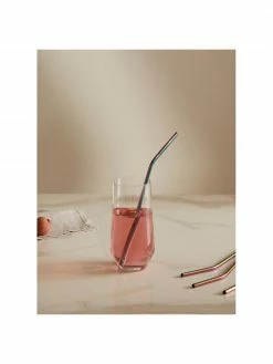 Westwing Collection Paille multicolore avec brosse Shine, 4 pièces, Long. 23 cm -Cuisine Soldes 2022 Paille multicolore avec brosse Shine 4 pieces 3