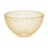 Panier de rangement doré Conic, Ø 25 x haut. 14 cm -Cuisine Soldes 2022 Panier de rangement dore Conic