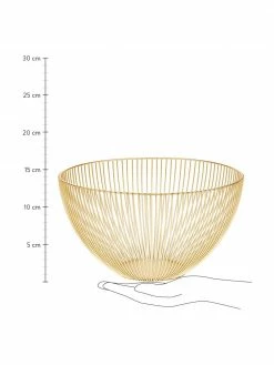 Panier de rangement doré Conic, Ø 25 x haut. 14 cm -Cuisine Soldes 2022 Panier de rangement dore Conic 2