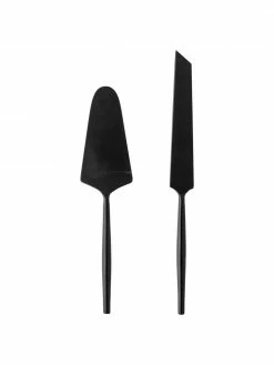 Bloomingville Pelle à gâteau acier inoxydable noir Moni, 2 élém., Lot de différentes tailles