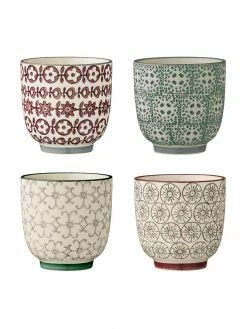 Bloomingville Petit mug maison de campagne Julia, 4 élém., Ø 7 x haut. 7 cm, 180 ml