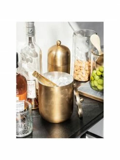 House Doctor Petit seau &agrave; gla&ccedil;ons dor&eacute; Alir, Ø 12 x 15 cm -Cuisine Soldes 2022 Petit seau a glacons dore Alir 2