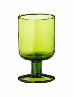 Bitossi Home Petit verre à vin vert Bloom, 6 élém., Ø 7 x haut. 12 cm, 220 ml
