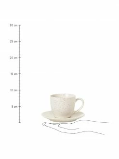 Broste Copenhagen Petite tasse expresso rustique grès cérame faite main blanc crème Nordic Vanilla, avec sous-tasse, Ø 8 x haut. 7 cm, 150 ml -Cuisine Soldes 2022 Petite tasse expresso rustique gres cerame faite main blanc creme Nordic Vanilla avec sous tasse 2