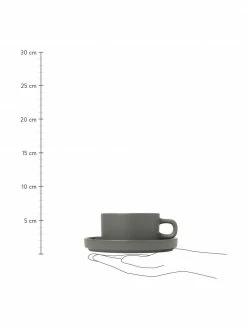 Petite tasse gris foncé mat/brillant Pilar, 2 pièces, Ø 9 x haut. 5 cm, 170 ml -Cuisine Soldes 2022 Petite tasse gris fonce matbrillant Pilar 2 pieces 2