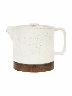 Sema Petite théière blanche avec socle en bois Nordika, 700 ml, 700 mlDisponibilité limitée