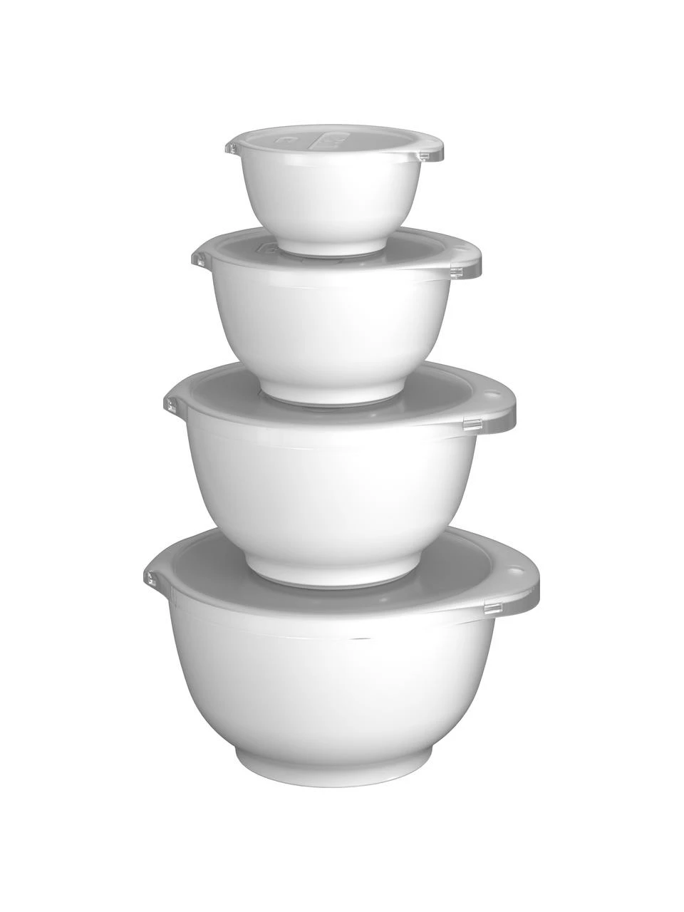 Rosti Petits bols de cuisine blancs Margrethe, 4 élém., Lot de différentes tailles 3 Rosti Petits bols de cuisine blancs Margrethe, 4 élém., Lot de différentes tailles