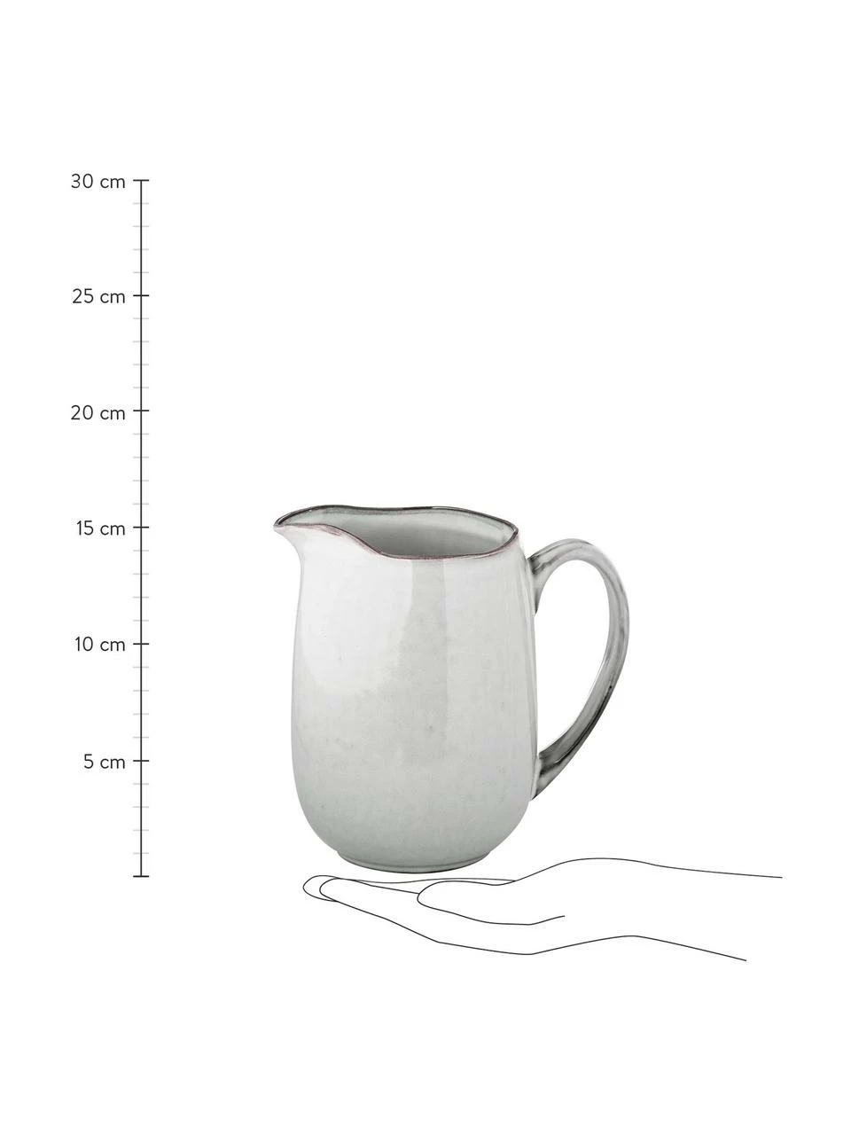 Broste Copenhagen Pichet à lait en grès fait main Nordic Sand, 1 l, larg. 17 x haut. 16 cm 5 Broste Copenhagen Pichet à lait en grès fait main Nordic Sand, 1 l, larg. 17 x haut. 16 cm – Image 3