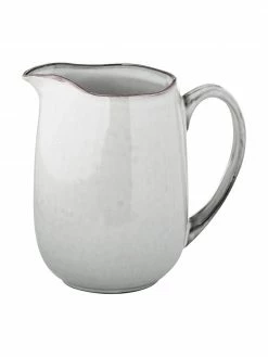 Broste Copenhagen Pichet à lait en grès fait main Nordic Sand, 1 l, larg. 17 x haut. 16 cm