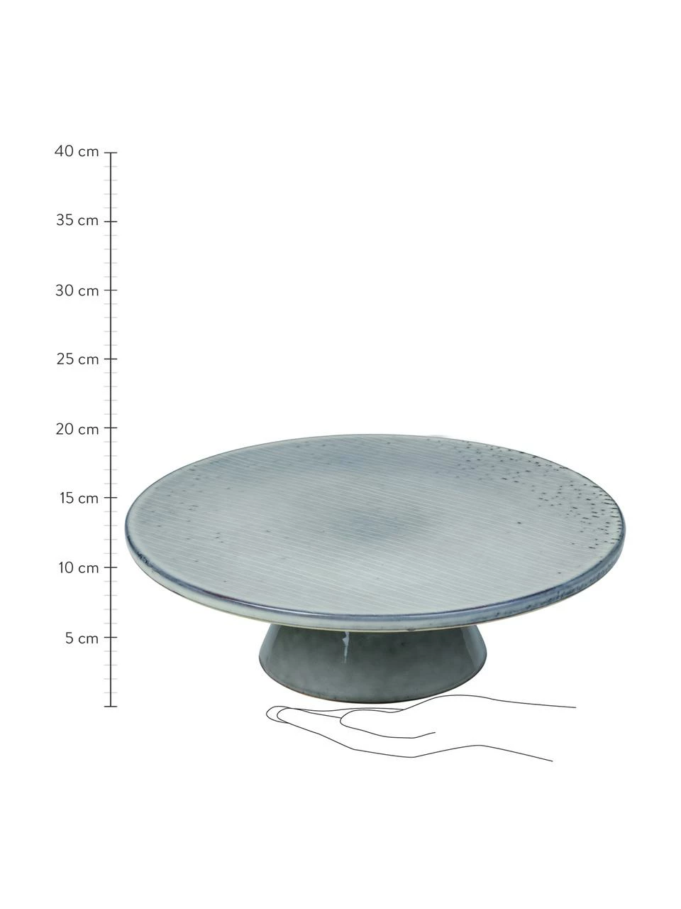Broste Copenhagen Plat à gâteau artisanal en faïence Nordic Sea, Ø 30 cm, Ø 30 x haut. 10 cm 4 Broste Copenhagen Plat à gâteau artisanal en faïence Nordic Sea, Ø 30 cm, Ø 30 x haut. 10 cm – Image 2