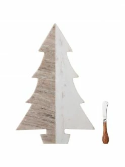 Bloomingville Plat de service en marbre avec couteau Malalai, long. 42 x larg. 28 cm, Lot de différentes tailles -Cuisine Soldes 2022 Plat de service en marbre avec couteau Malalai long 42 x larg 28 cm 3