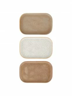 Bloomingville Plat de service fait à la main Addison, 3 élém., larg. 15 x long. 23 cm