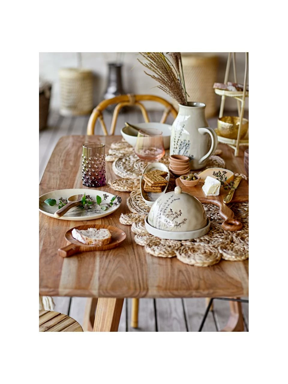 Bloomingville Plat de service fait main Bea, 8 x 36 cm, larg. 8 x long. 36 cm 4 Bloomingville Plat de service fait main Bea, 8 x 36 cm, larg. 8 x long. 36 cm – Image 2