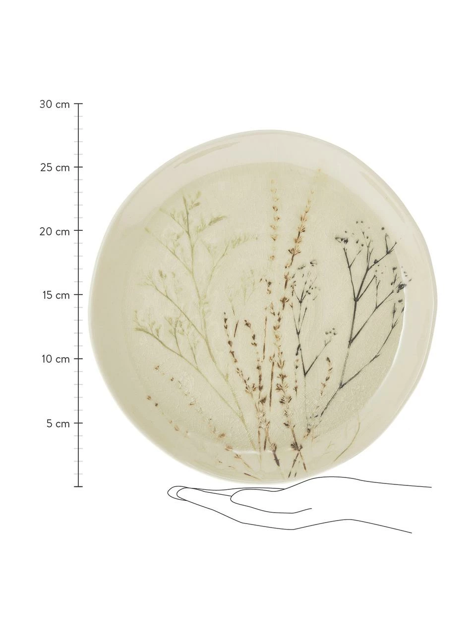 Bloomingville Plat de service japonais fait main Bea, Ø 28 cm, Ø 28 cm 5 Bloomingville Plat de service japonais fait main Bea, Ø 28 cm, Ø 28 cm – Image 3