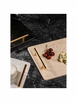 Ladelle Plat de service marbre couleur sable Emerson, 40 x 24 cm, long. 40 x larg. 24 cm -Cuisine Soldes 2022 Plat de service marbre couleur sable Emerson 40 x 24 cm 1