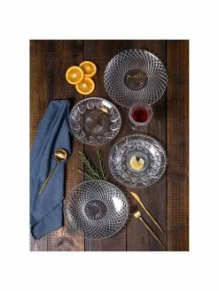 Villa D'Este Home Tivoli Plat de service verre transparent Imperial, Ø25 cm, Ø 25 cm -Cuisine Soldes 2022 Plat de service verre transparent Imperial O25 cm 4