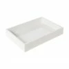 Westwing Collection Plateau blanc brillant Hayley, larg. 33 x prof. 24 cm -Cuisine Soldes 2022 Plateau blanc brillant Hayley