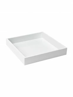 Westwing Collection Plateau blanc brillant Hayley, larg. 30 x prof. 30 cm