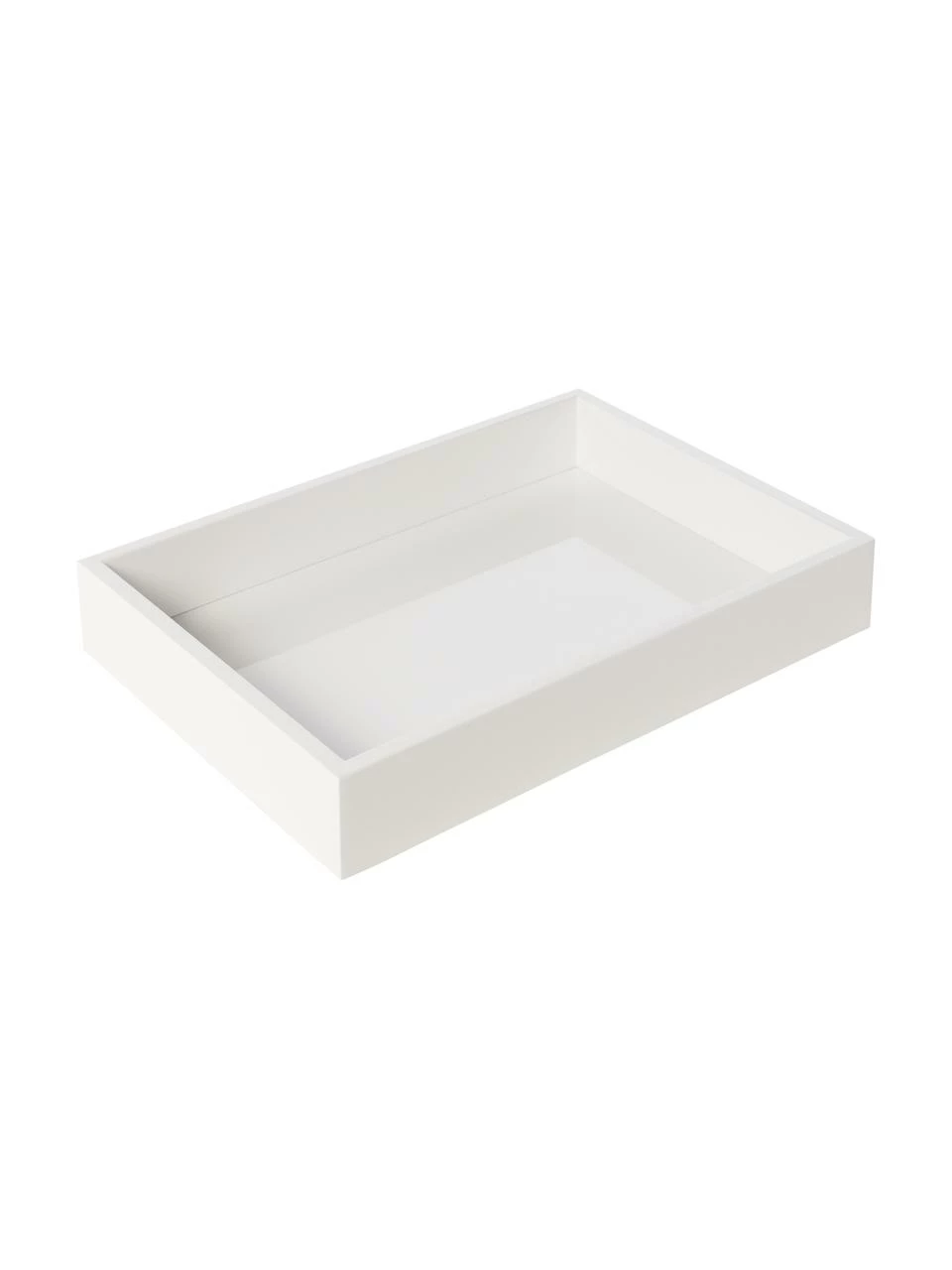 Westwing Collection Plateau blanc brillant Hayley, larg. 33 x prof. 24 cm 2 Westwing Collection Plateau blanc brillant Hayley, larg. 33 x prof. 24 cm