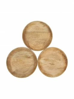 Plateau décoratif en bois, rond Forest, Ø 30 cm, Ø 30 cm -Cuisine Soldes 2022 Plateau decoratif en bois rond Forest O 30 cm 3