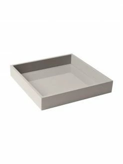 Westwing Collection Plateau gris brillant Hayley, larg. 30 x prof. 30 cm