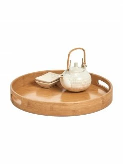 Plateau rond en bambou Ambo, Ø38 cm, Ø 38 x haut. 5 cm -Cuisine Soldes 2022 Plateau rond en bambou Ambo O38 cm 2